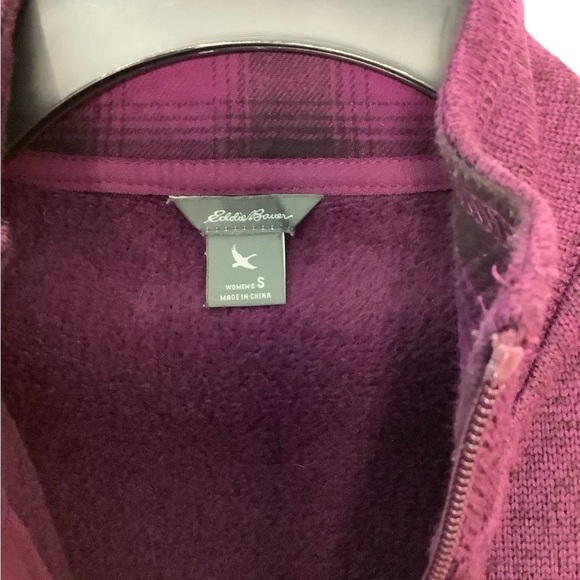 Women’s Eddie Bauer Quest Small 4 - 6 Full Zip Purple Jacket Long Sleeve Pockets - Picture 6 of 10